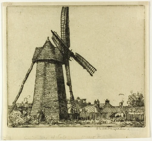 The Windmill by Donald Shaw MacLaughlan, print, 1902