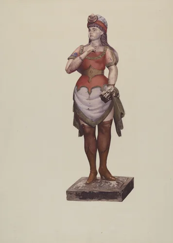 Cigar Store Figure by Joseph Goldberg, index of american design, 1937