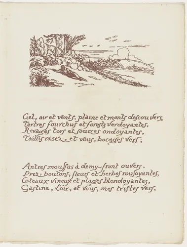 Headpiece (folio 51) from Les Amours (The Loves) by Émile Bernard, illustrated book, 1915