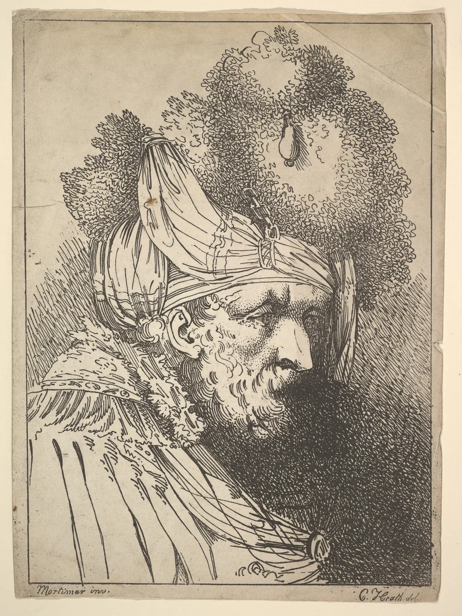 Oriental Head by Charles Heath, print, 1798-1808