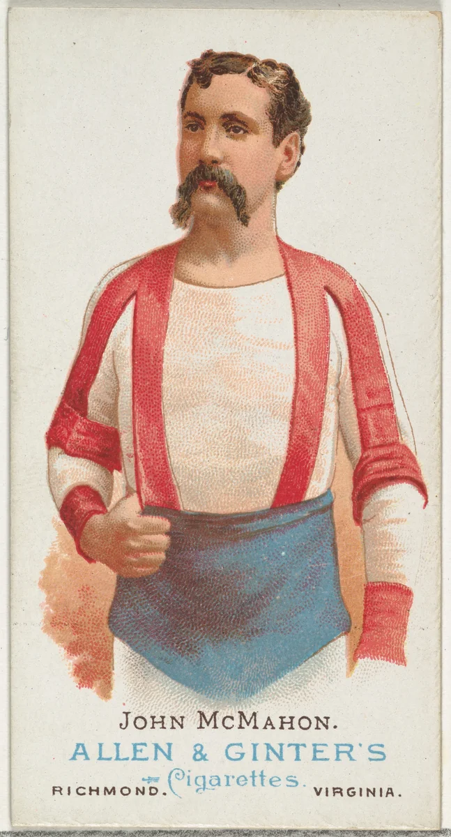 John McMahon, Wrestler, from World's Champions, Series 1 (N28) for Allen & Ginter Cigarettes by Allen & Ginter, print, 1887