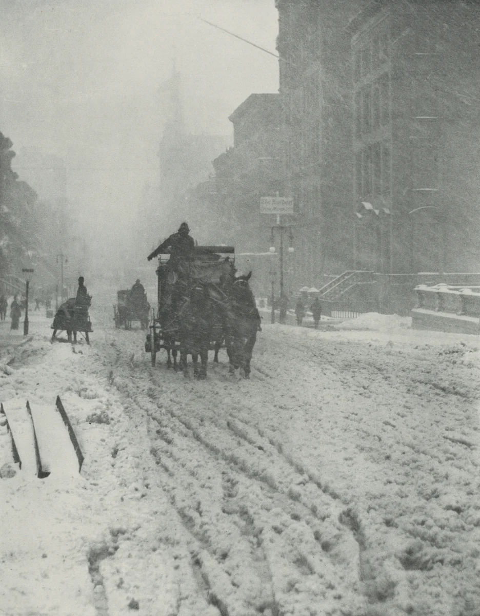 Winter, Fifth Avenue by Alfred Stieglitz, photograph, 1893
