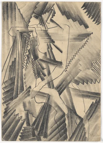 Seated Nude by Morris Kantor, drawing, 1921