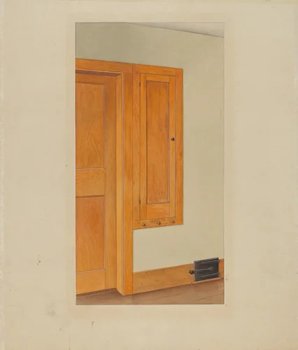 Shaker Cupboard by John W. Kelleher, index of american design, 1938
