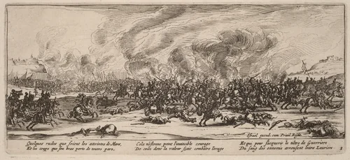 The Battle by Gerrit van Schagen; Jacques Callot, print, 1637-1647