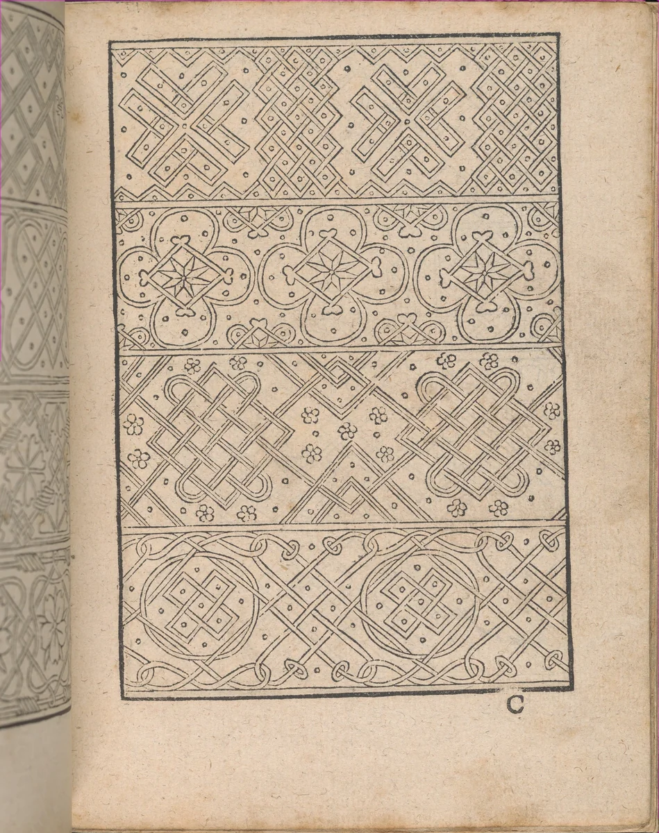 New Modelbüch allen Nägerin u. Sydenstickern (Page 9r) by Hans Hoffman, book, 1556