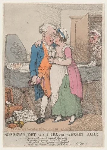 Sorrow's Dry or a Cure for the Heart Ache by Thomas Rowlandson, print, 1811