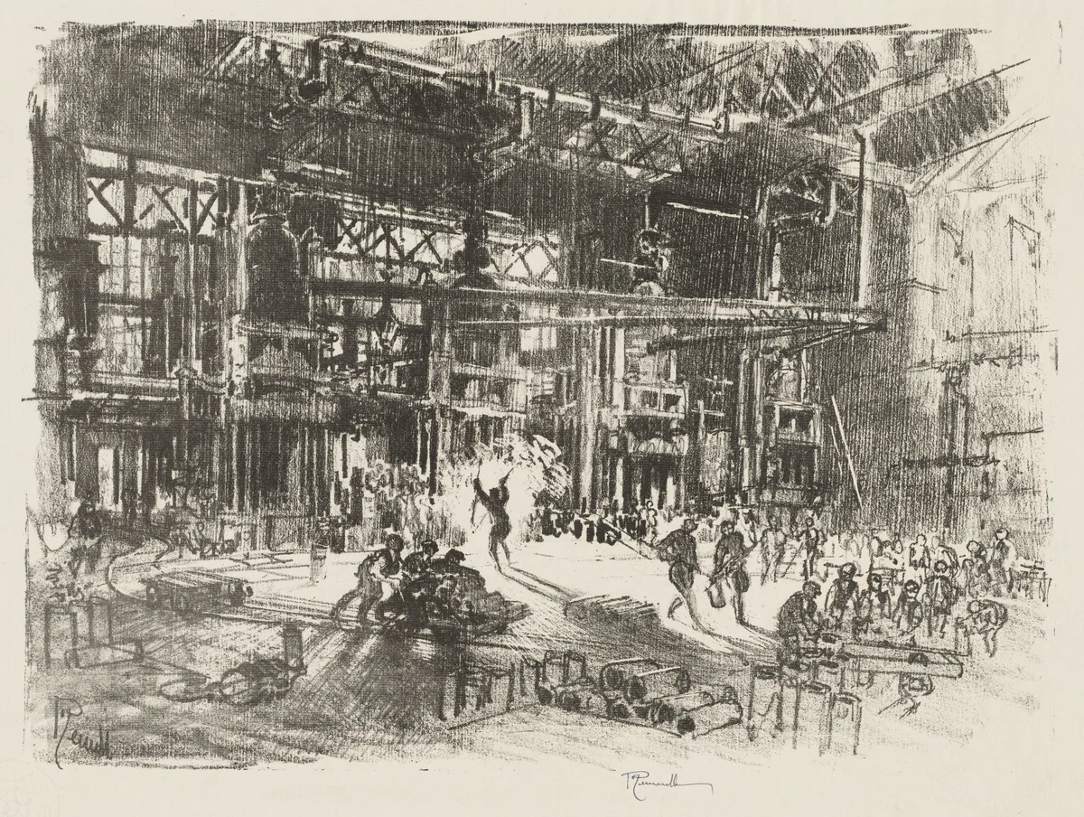 English War Work: The Presses by Joseph Pennell, print, 1916