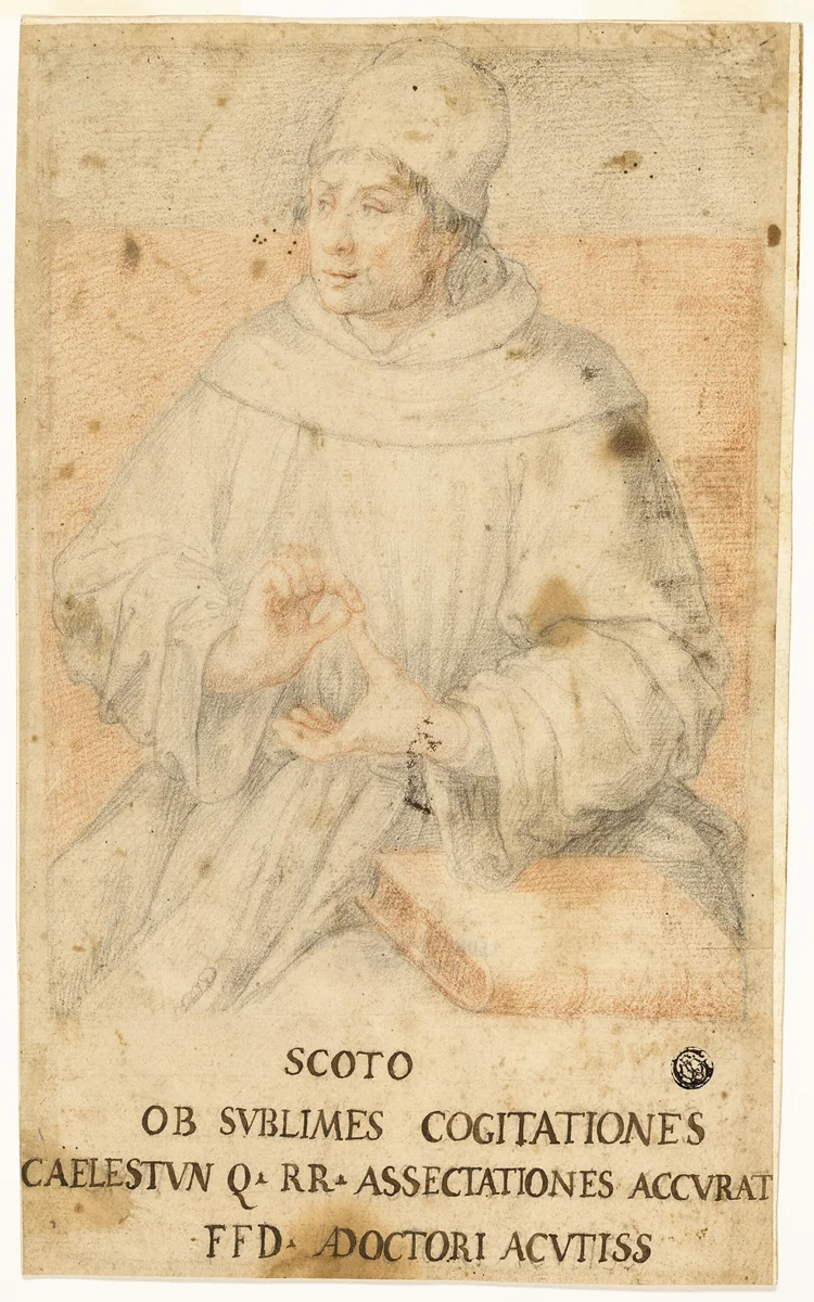 Duns Scotus by Federico Zuccaro, drawing, 1558-1562