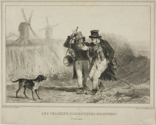 The Domestic Sorrows are my Torment! by Denis Auguste Marie Raffet, print, 1836