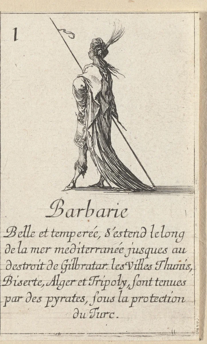 Vrouw uit de Maghreb by Stefano della Bella, print, 1620-1664