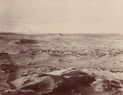 Pyramids of Sakkarah & Gizeh, from above by Paul Dittrich, photograph, 1880-1889