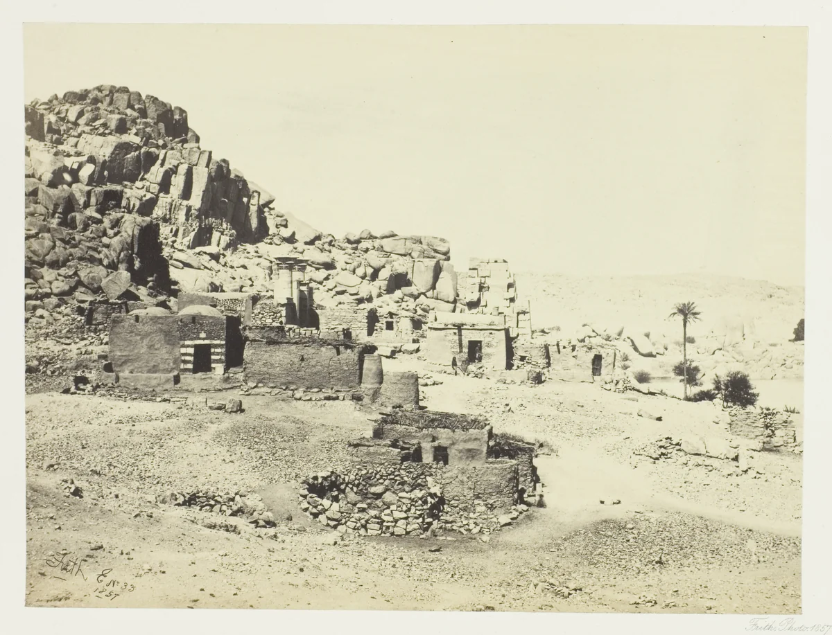 Antiquities at Biggeh, Opposite Philæ by Francis Frith, photograph, 1857