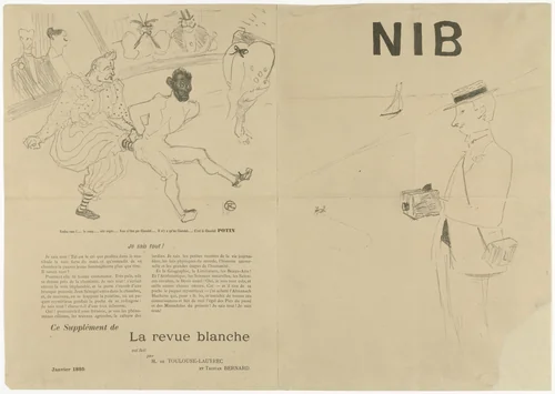 Nib, supplement to La Revue Blanche by Henri de Toulouse-Lautrec, print, 1894