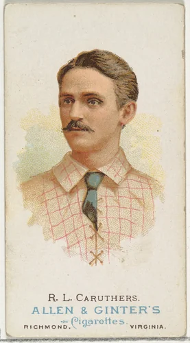 Robert Lee "Bob" Caruthers, Baseball Player, from World's Champions, Series 1 (N28) for Allen & Ginter Cigarettes by Allen & Ginter, print, 1887