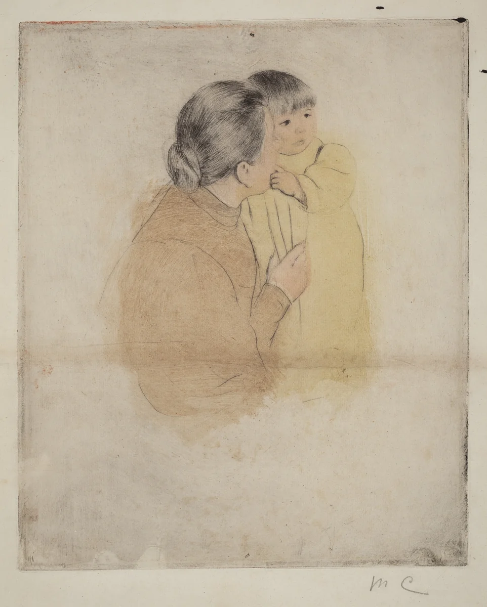 Peasant Mother and Child by Mary Cassatt, print, 1894