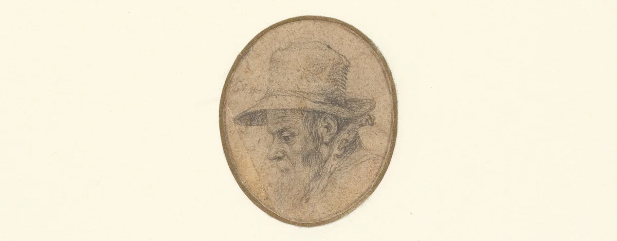 Portret van man van middelbare leeftijd met een hoed by Jacques de Gheyn, drawing, 1575-1625