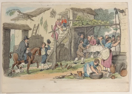Plate 34, from "World in Miniature" by Thomas Rowlandson, print, 1816