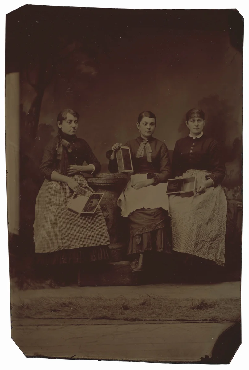 Portrait of Three Women Cigar Box Makers by American 19th Century, photograph, 1840-1899