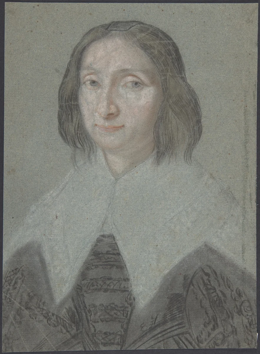 Portrait of a woman by anonymous, drawing, 1600-1699