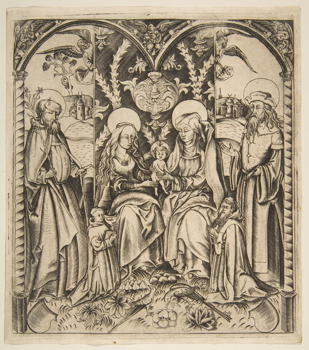 The Holy Family by anonymous, print, 1400-1499