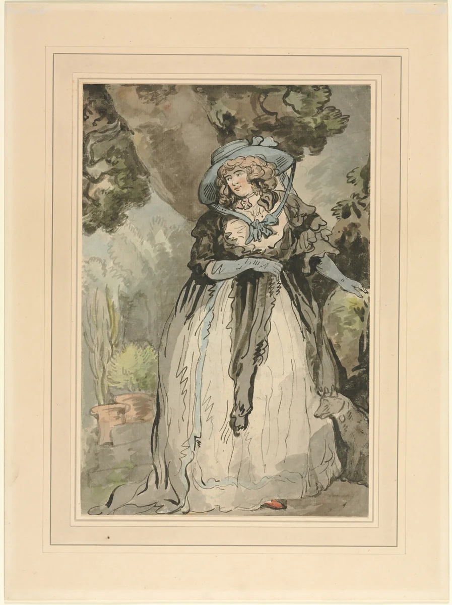 Mrs. Samuel Howitt (née Elizabeth Rowlandson) by George Murgatroyd Woodward, drawing, 1780-1785