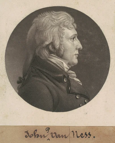 John Peter Van Ness by Charles B. J. Févret de Saint-Mémin, print, 1806