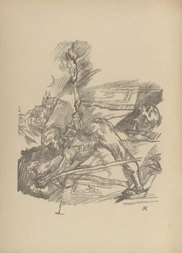Die Chinesische Mauer (The Great Wall of China) by Oskar Kokoschka, illustrated book, 1914