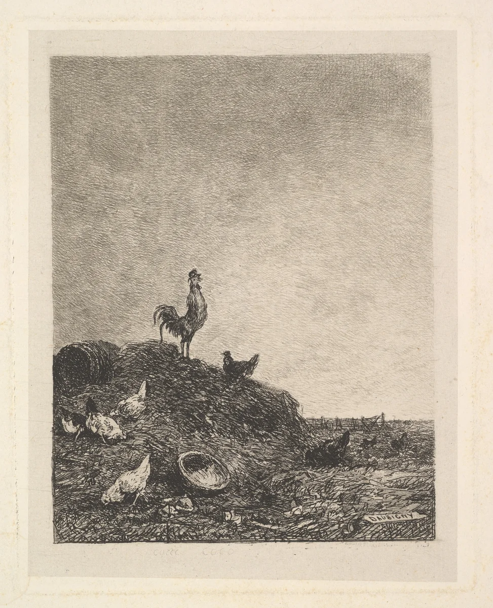 Dawn: The Cock's Crow by Charles-François Daubigny, print, 1830-1878