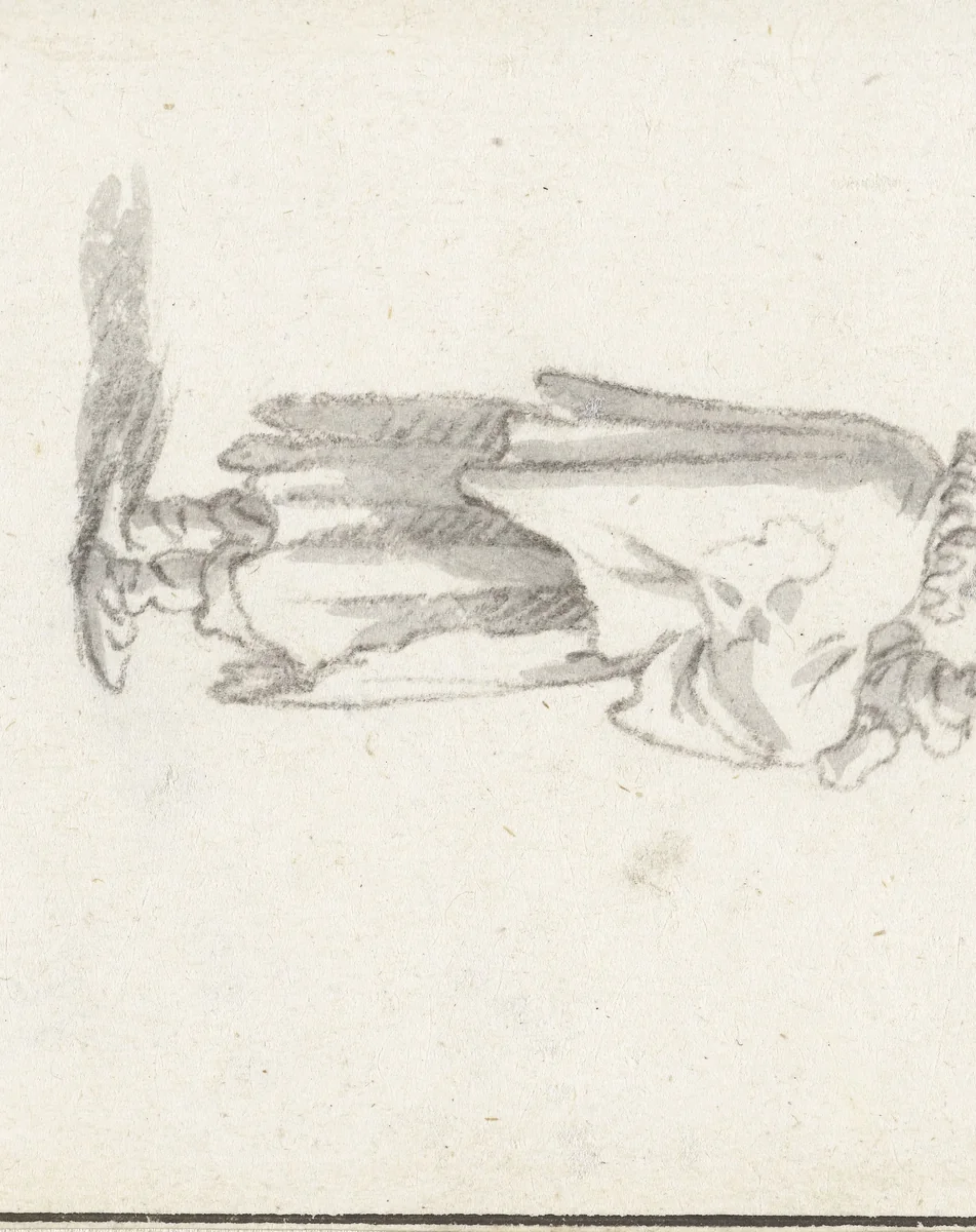 Staande moeder met kind op de arm by Herman Saftleven, drawing, 1619-1685