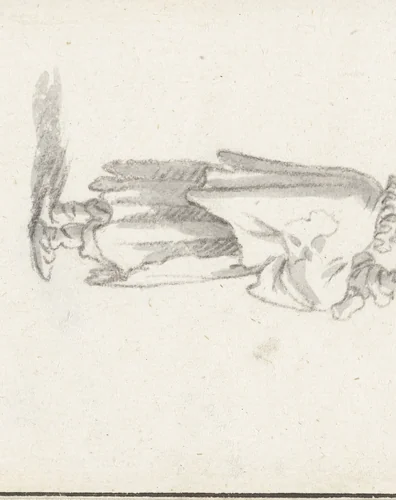 Staande moeder met kind op de arm by Herman Saftleven, drawing, 1619-1685