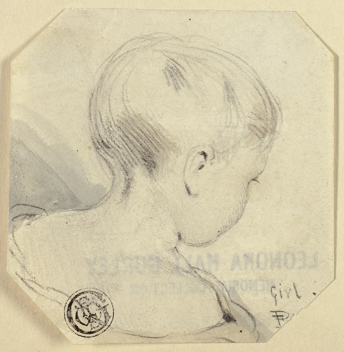 Girl by Edmund Thomas Parris, drawing, 1822-1832