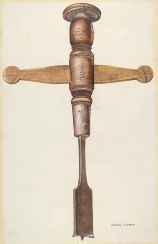 Bishop Hill: Auger by Michael Chomyk, index of american design, 1938