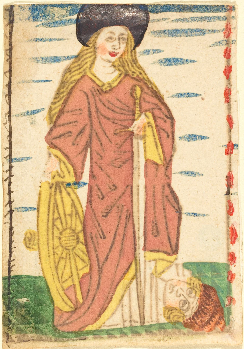 Saint Catherine of Alexandria by German 15th Century, print, 1460-1470