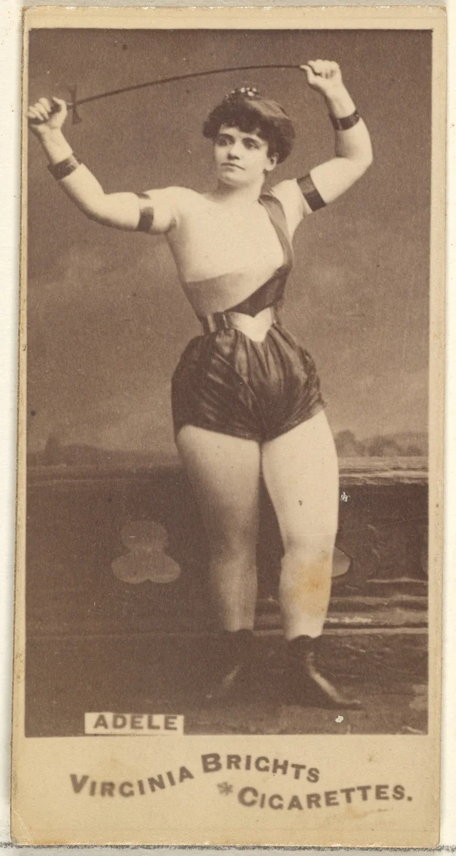 Adele, from the Actors and Actresses series (N45, Type 1) for Virginia Brights Cigarettes by Allen & Ginter, photograph, 1885-1891