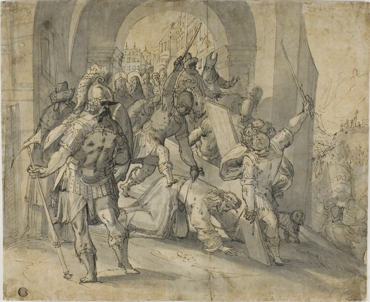 Christ Falling Under the Cross by Caspar von Fraisinger
Luca Giordano
Giorgio Vasari
Caspar von Fraisinger
Unknown Artist, drawing, 1500-1599