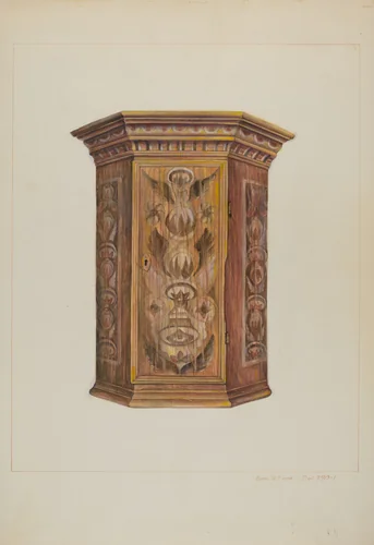 Wall Cupboard by Samuel W. Ford, index of american design, 1935-1942
