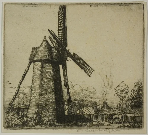 The Windmill by Donald Shaw MacLaughlan, print, 1902