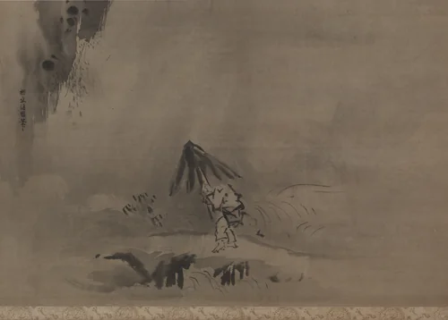 Evening Shower by Kano Tan'yū (狩野探幽), painting, 1625-1674