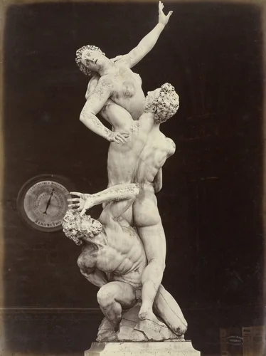 The Rape of the Sabines by Giovanni Bologna, Loggia Dei Lanzi, Florence by Leopoldo and Guiseppe Alinari, photograph, 1865