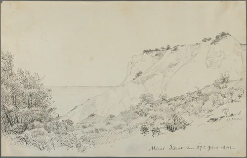 The Cliff of Møn by Peter Christian Thamsen Skovgaard, drawing, 1841