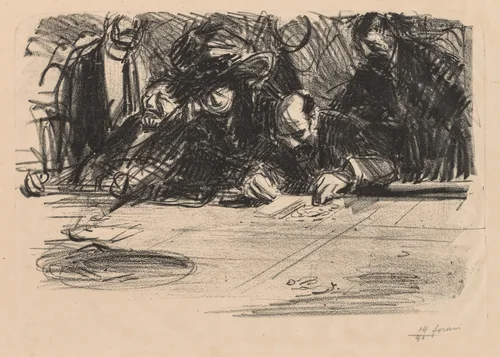 Groupe de joueurs by Jean-Louis Forain, print, 1879-1921