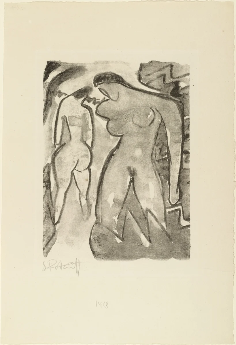 In the Bushes (Am Gebüsch) by Karl Schmidt-Rottluff, print, 1914