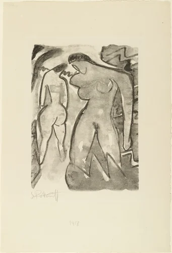 In the Bushes (Am Gebüsch) by Karl Schmidt-Rottluff, print, 1914