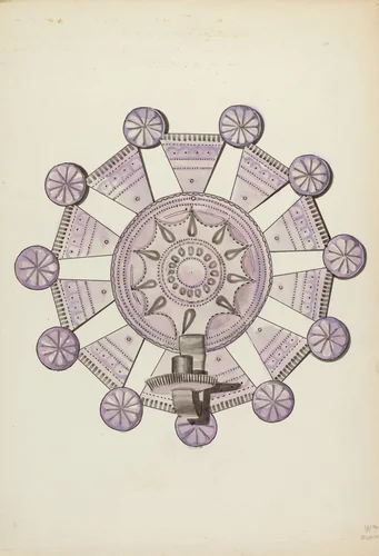 Candle Holder by Hal Blakeley, index of american design, 1935-1942