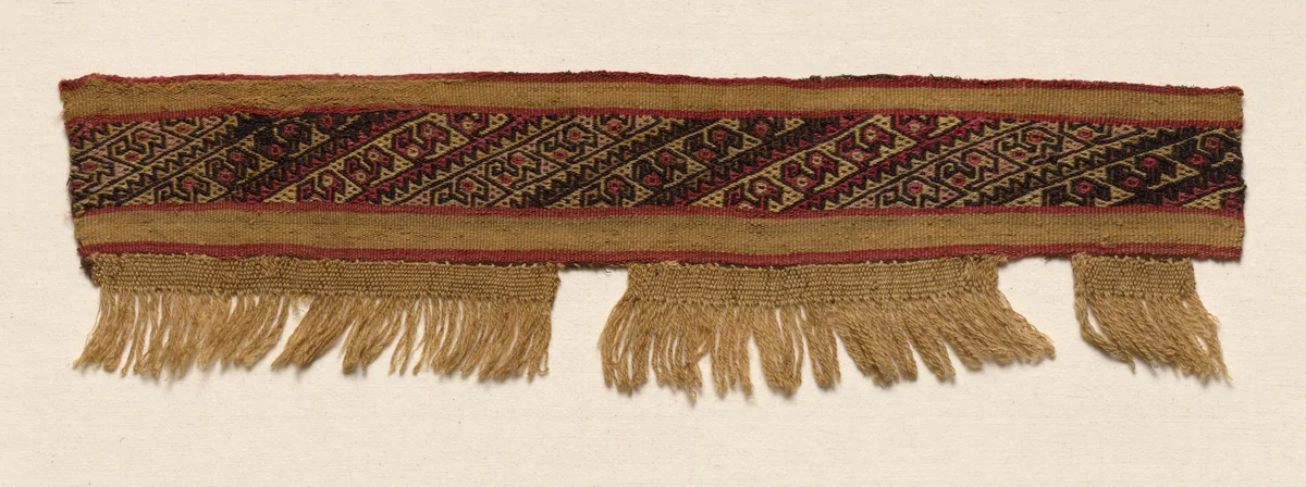 Three Fragments of a Border by Unknown, textile, 1100-1400