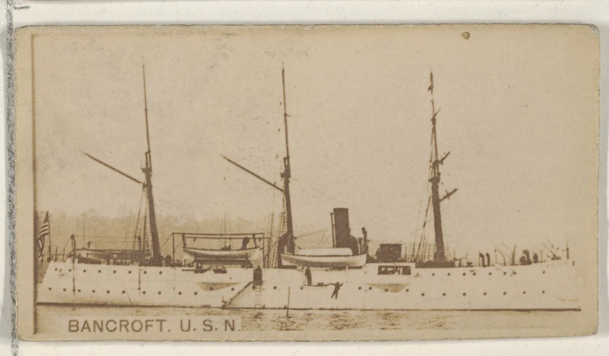Bancroft, U.S.N., from the Famous Ships series (N50) for Virginia Brights Cigarettes by Allen & Ginter, photograph, 1895