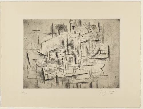 Still Life II (Nature morte II) by Georges Braque, print, 1912