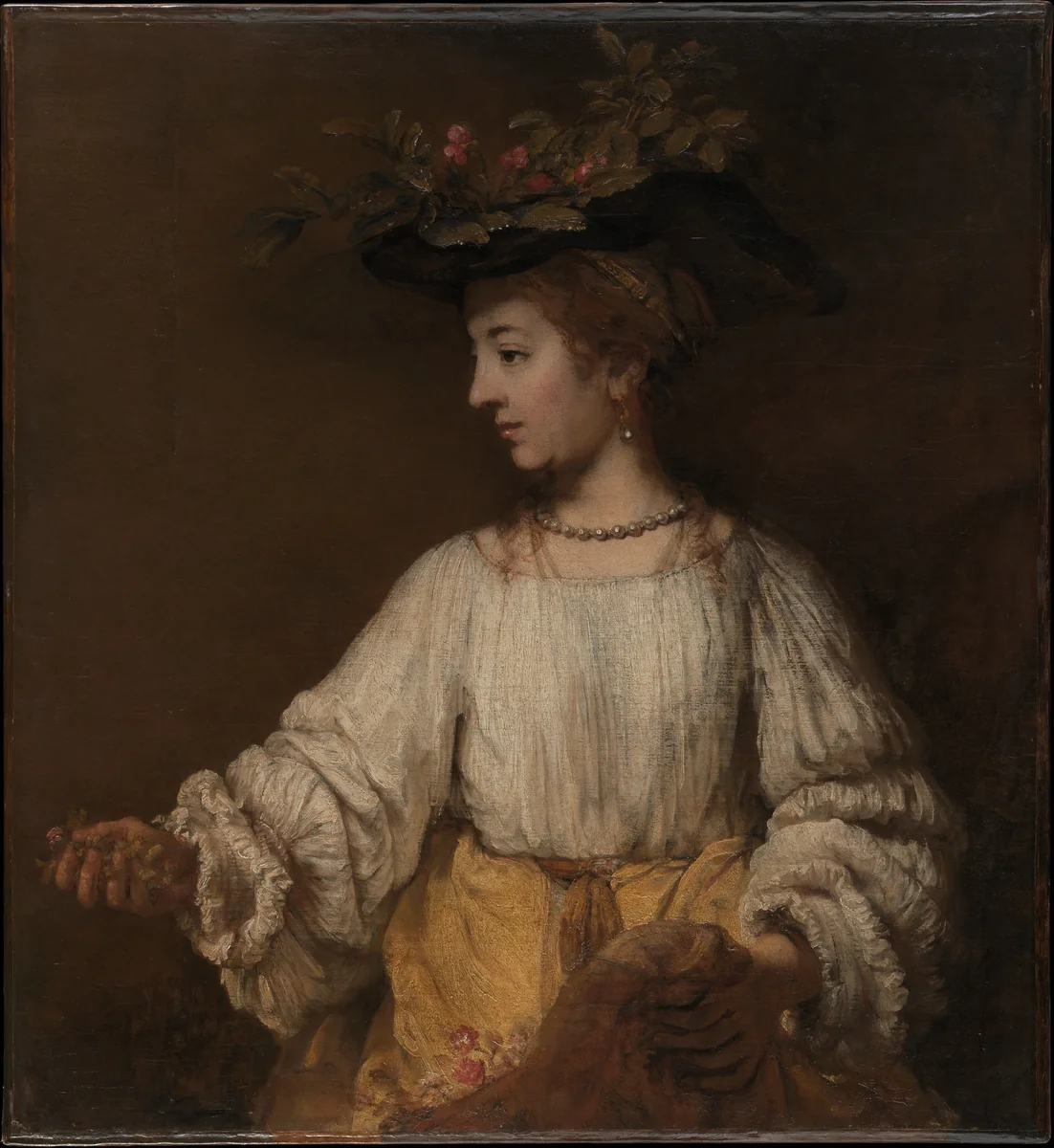 Flora by Rembrandt van Rijn, painting, 1649-1659