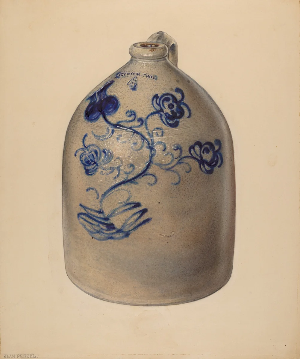 Jug by Jean Peszel, index of american design, 1937